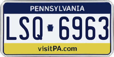 PA license plate LSQ6963