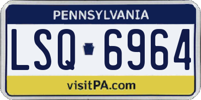 PA license plate LSQ6964