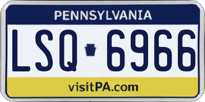 PA license plate LSQ6966