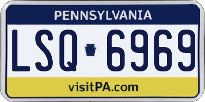 PA license plate LSQ6969