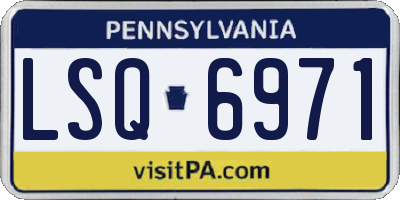 PA license plate LSQ6971