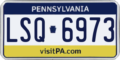 PA license plate LSQ6973