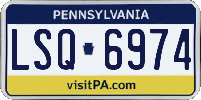 PA license plate LSQ6974