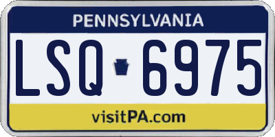 PA license plate LSQ6975