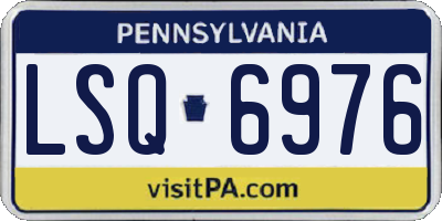 PA license plate LSQ6976