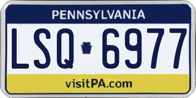 PA license plate LSQ6977