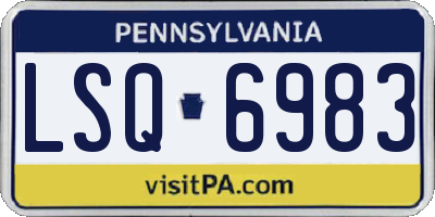 PA license plate LSQ6983