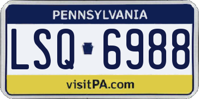PA license plate LSQ6988