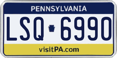PA license plate LSQ6990