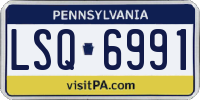 PA license plate LSQ6991