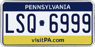 PA license plate LSQ6999