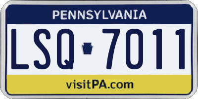 PA license plate LSQ7011
