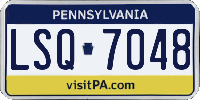 PA license plate LSQ7048