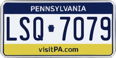 PA license plate LSQ7079