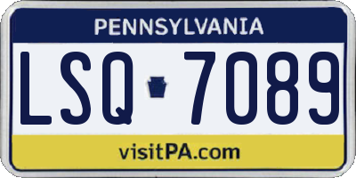 PA license plate LSQ7089