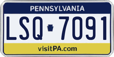 PA license plate LSQ7091