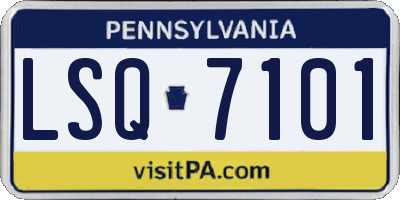 PA license plate LSQ7101