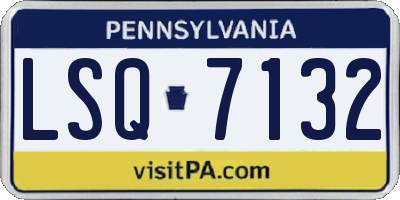 PA license plate LSQ7132