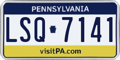 PA license plate LSQ7141