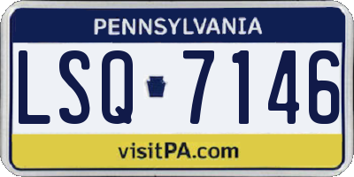 PA license plate LSQ7146
