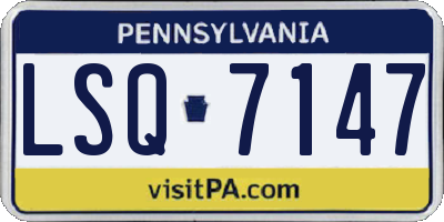 PA license plate LSQ7147
