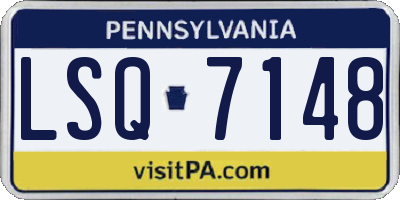 PA license plate LSQ7148