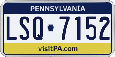 PA license plate LSQ7152