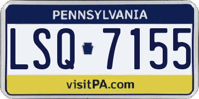 PA license plate LSQ7155