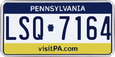 PA license plate LSQ7164