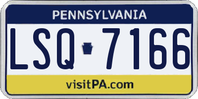PA license plate LSQ7166