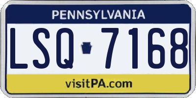 PA license plate LSQ7168