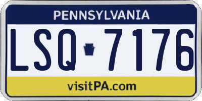 PA license plate LSQ7176
