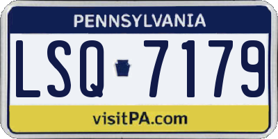 PA license plate LSQ7179