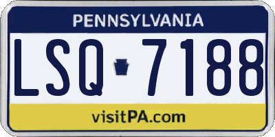 PA license plate LSQ7188