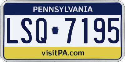 PA license plate LSQ7195