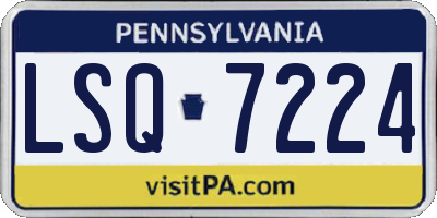PA license plate LSQ7224