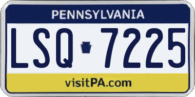 PA license plate LSQ7225