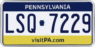 PA license plate LSQ7229