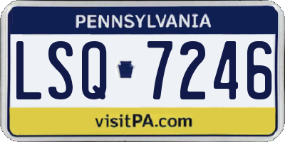 PA license plate LSQ7246