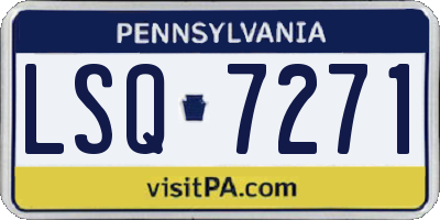 PA license plate LSQ7271