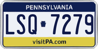 PA license plate LSQ7279