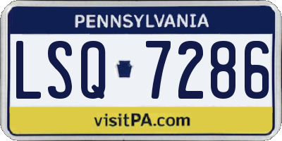 PA license plate LSQ7286