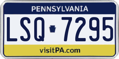 PA license plate LSQ7295