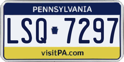 PA license plate LSQ7297