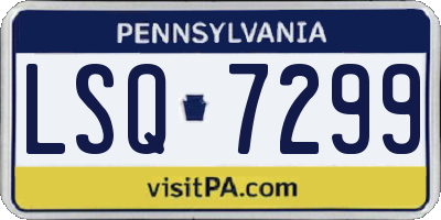 PA license plate LSQ7299