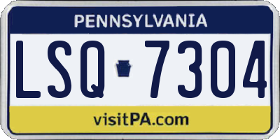 PA license plate LSQ7304
