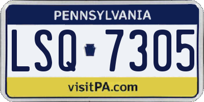 PA license plate LSQ7305