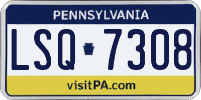 PA license plate LSQ7308