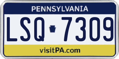 PA license plate LSQ7309