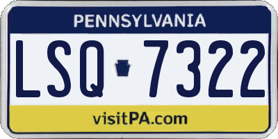 PA license plate LSQ7322